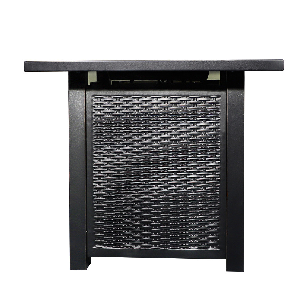 Alloy Steel Winter Propane Fire Pit Table Square Smokeless