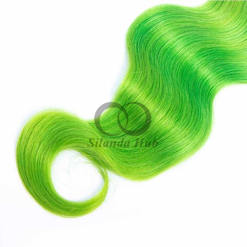 #T1B/Green Body Wave Remy Human Hair Bundles Sew In Weave Bundles Brazilian Bundle Deals