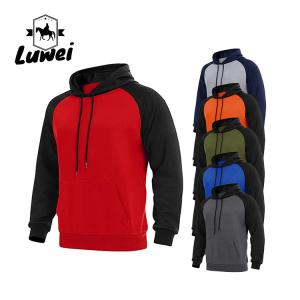 Quality Custom Vintage Sweat-shirt Bluzy Embroidered Contrasting Colors Knit Fitness Polyester Slim Fit Hoodies For Men wholesale