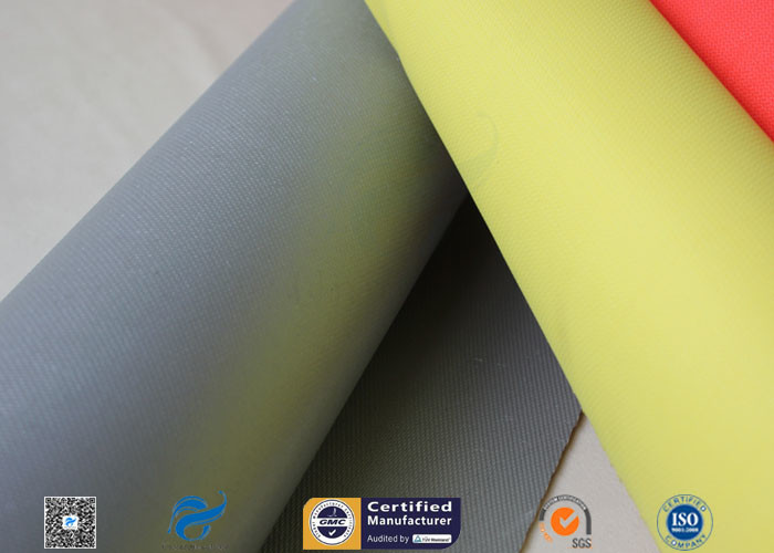 Silicone Coated Fiberglass Fabric 28.3OZ 0.65MM Grey Fire Smoke Curtain Cloth