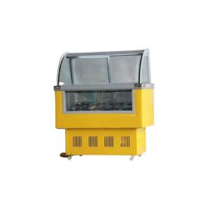Quality SS201 SS304 Ice Cream Showcase Display Freezer Tempered Glass wholesale