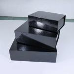 Wholesale Custom Gift Cosmetics Clothing Packaging Black Specialty Crocodile
