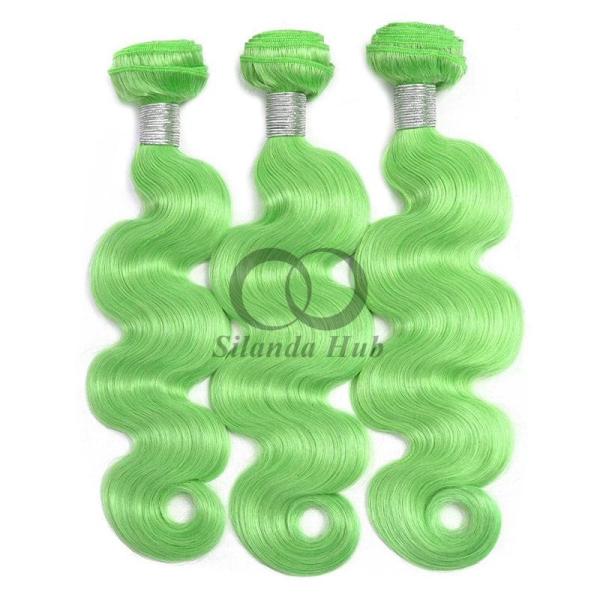Green Body Wave Remy Human Hair Bundles Sew In Weave Bundles Brazilian Bundle