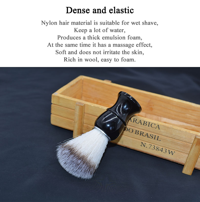 A Classic Black Customized Color Brush for Men Abeis Designer Travel Shaving Brush 2021