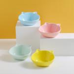 Candy Colored Tableware Pet Ceramic Bowl Non Toxic 15deg Tilt Angle Ceramic Dog