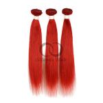 Red Straight Remy Human Hair Bundles Sew In Weave Bundles Brazilian Bundle Deals