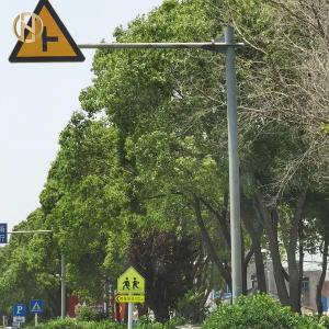 Quality Convenient Street Sign Pole Galvanized 3-10M Anti Seismic Design wholesale