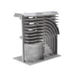 Silver Die Cast Aluminum Heat Sink Compact Electronic Heat Sink