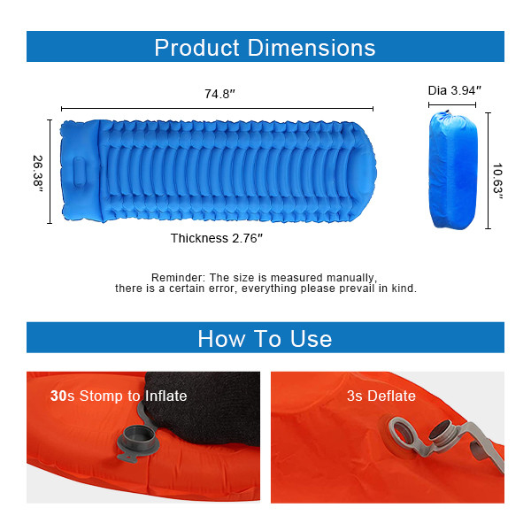 Waterproof Outdoor Camping Compression Bag For Sleeping Bag Inflatable Mattress With Pillow