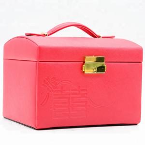 Quality New come luxury empty jewellery box suppliers PU leather jewelry storage box wholesale