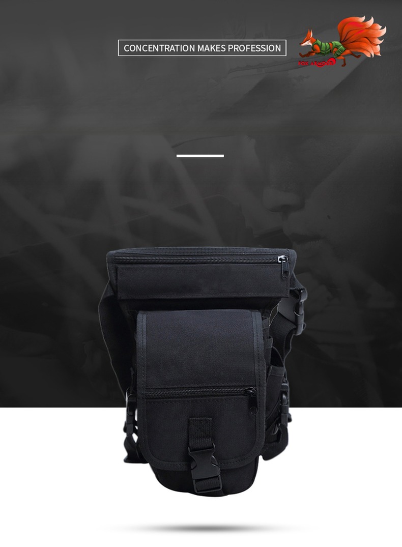 Motorcycle Men Women Thigh Bag with Waterproof Waist Bag and Attached Side Pouch