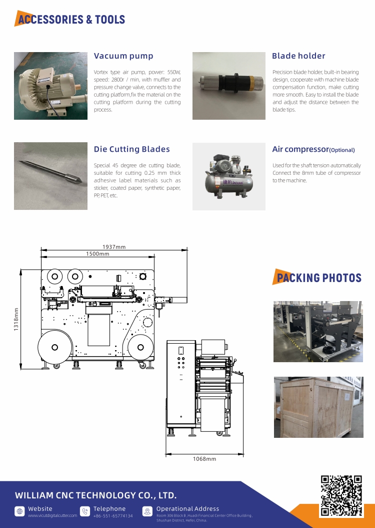 Self-Adhesive Label Finisher Multifunctional Roll Digital Label Paper Cutting Machine