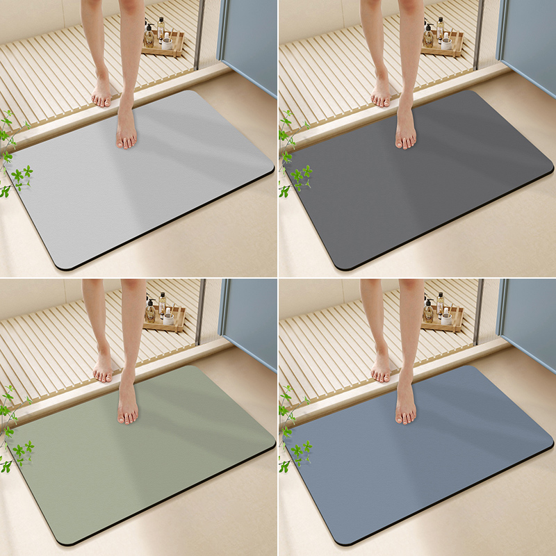Home Bathroom Essential Anti-Slip and Heat Resistant Bath Mat Roll with Diatomite Material