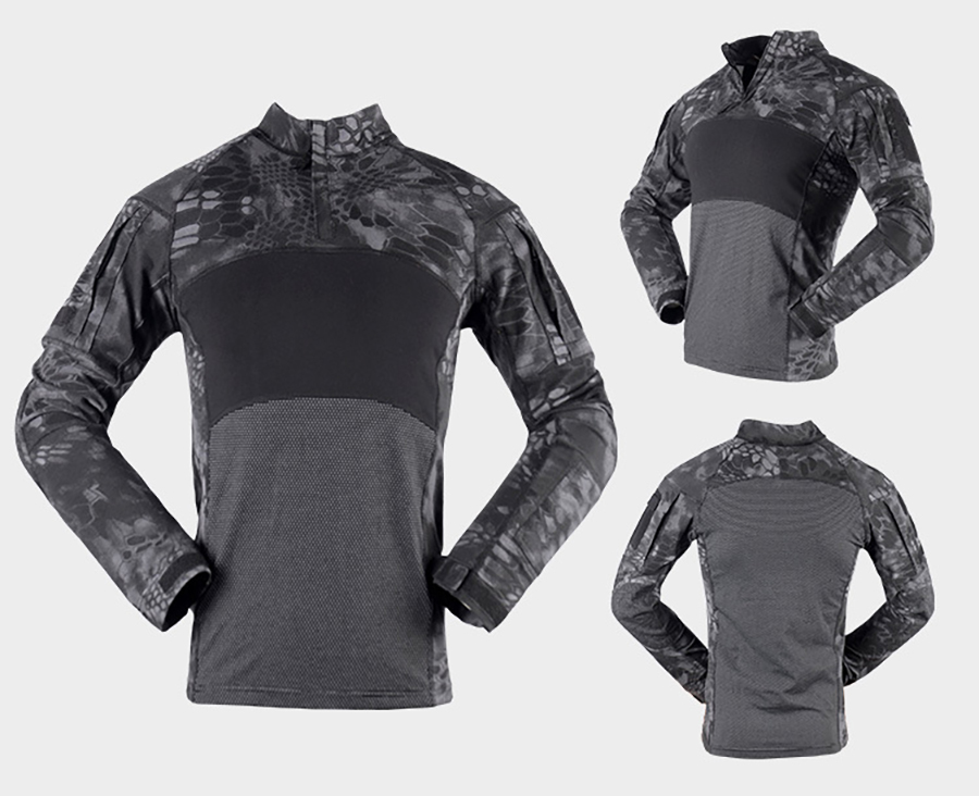XS-XXXL Outdoor Hiking Ripstop Long Sleeve Training Uniform Frog Suits in Woven Fabric