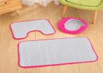 100% polyester white color anti-slip toilet seat cushion rugs