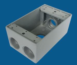 Quality Aluminum Waterproof Electrical Box Weatherproof Receptacle Box Grey Color wholesale