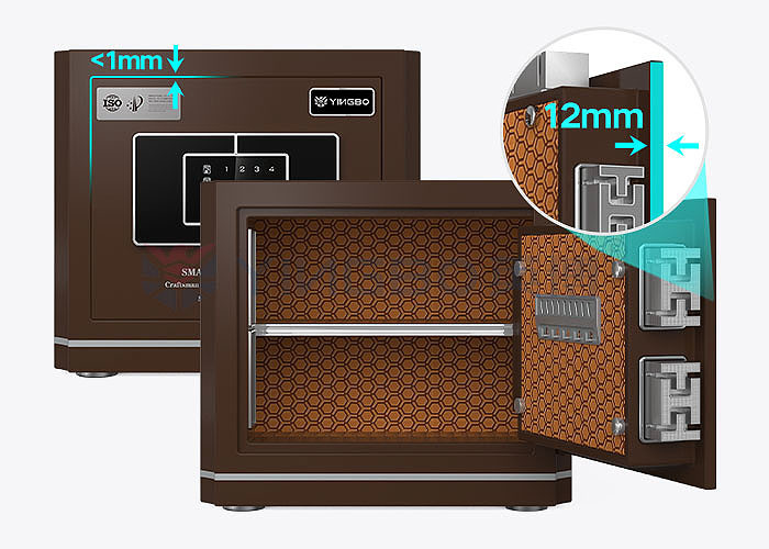Height 350mm Customized Home Residential Safe Box With Patented Double T Bolts