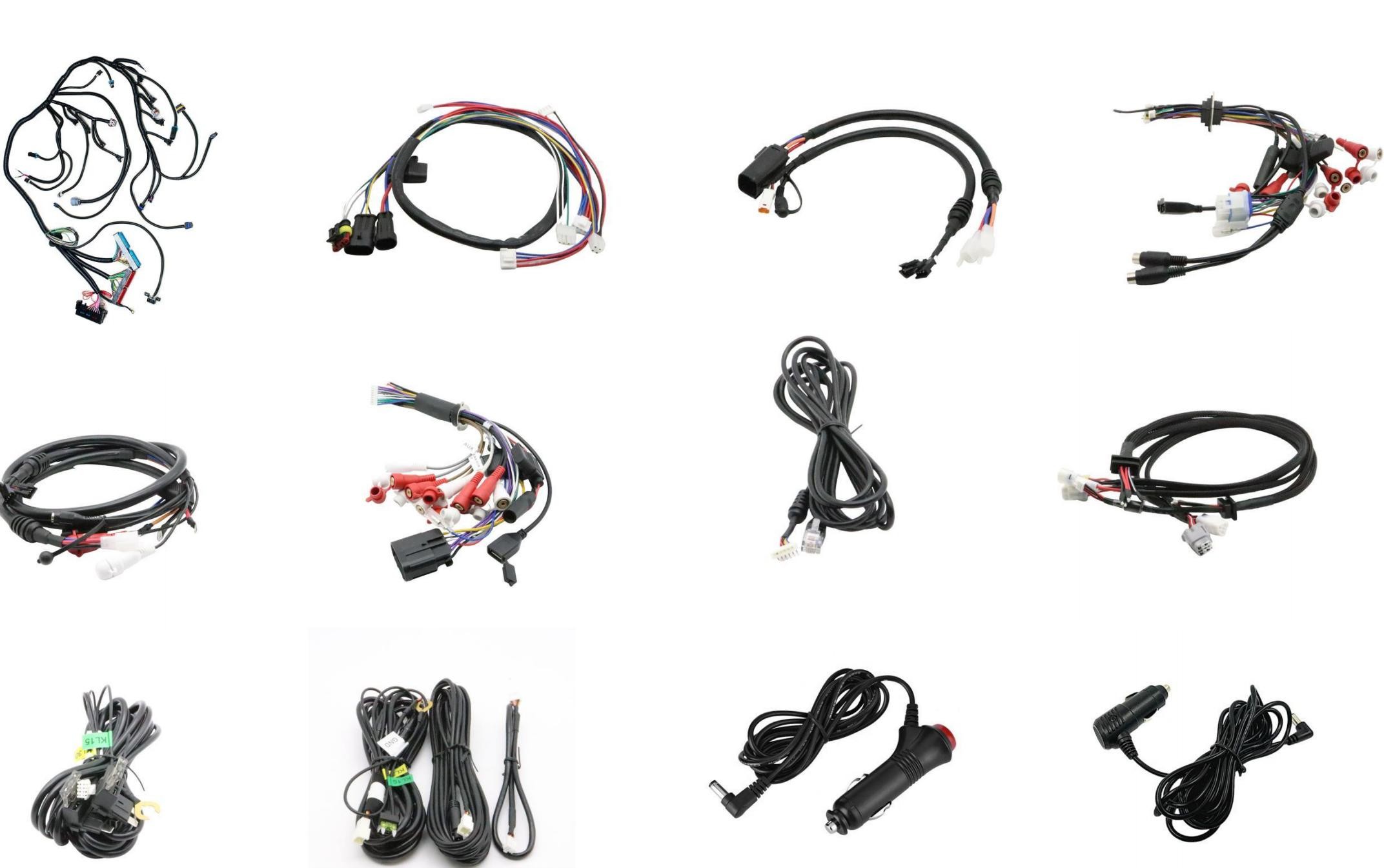 CLF Custom Power Battery Electrical Wiring Harness Assembly with 110 187 205 250 2.8 4.8 5.2 6.3 Terminals Connector for Motorcycles