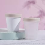 White Frosted 8.5oz 250ml PP Cosmetic Cream Jars For Aloe Gel