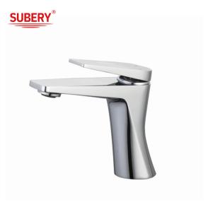 Quality Casting Deck Mounted Bathroom Basin Faucet Single Handle Mixer Hot and Cold Water Taps wholesale