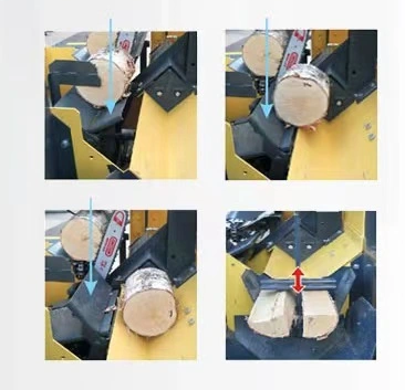 Powerful 20ton Gasoline Portable Split Wood Firewood Processor Machine for Forestry