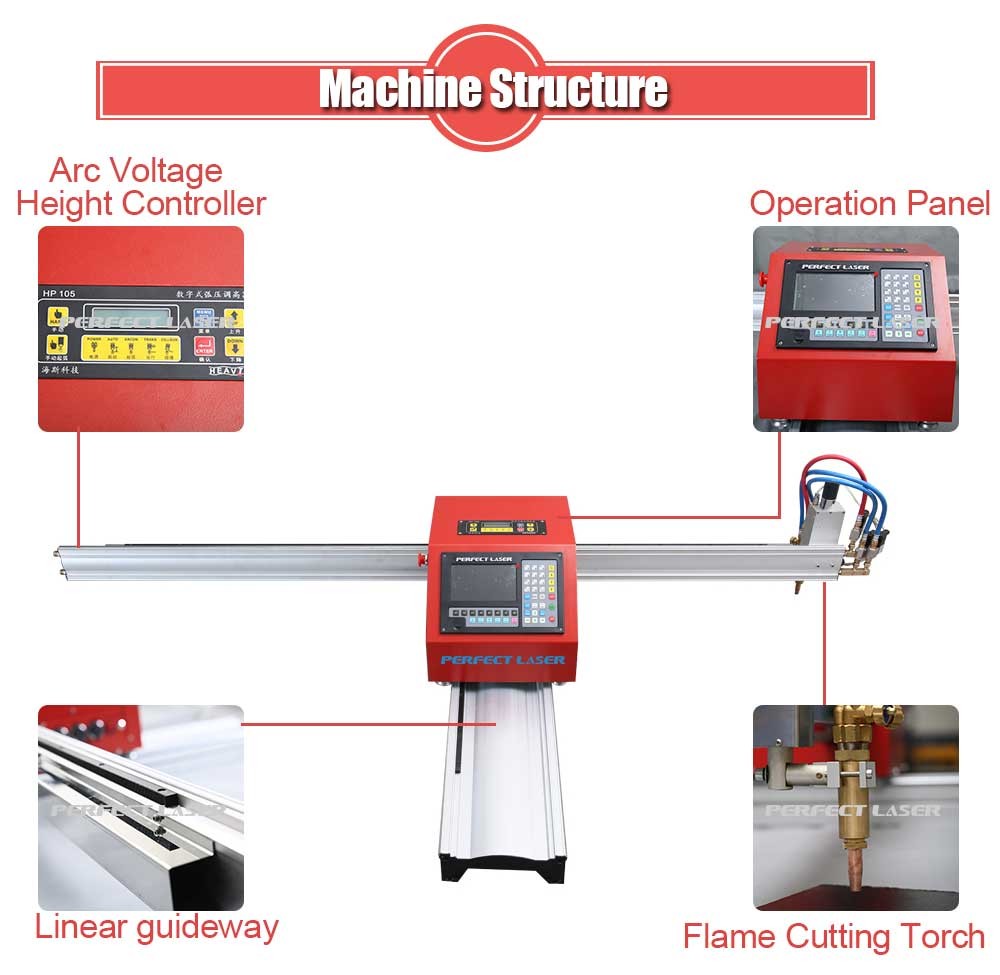 Economic Plasma Cutting Machine For Iron and Steel / Portable CNC Plasma Cutter