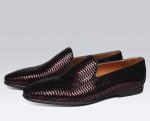 Italian Mens Leather Loafers Shoes / Mens Suede Oxford Shoes With Wave Pattern