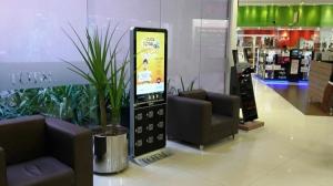 Quality Public Cell Phone Charging Station With Advertising Display Touch Screen wholesale