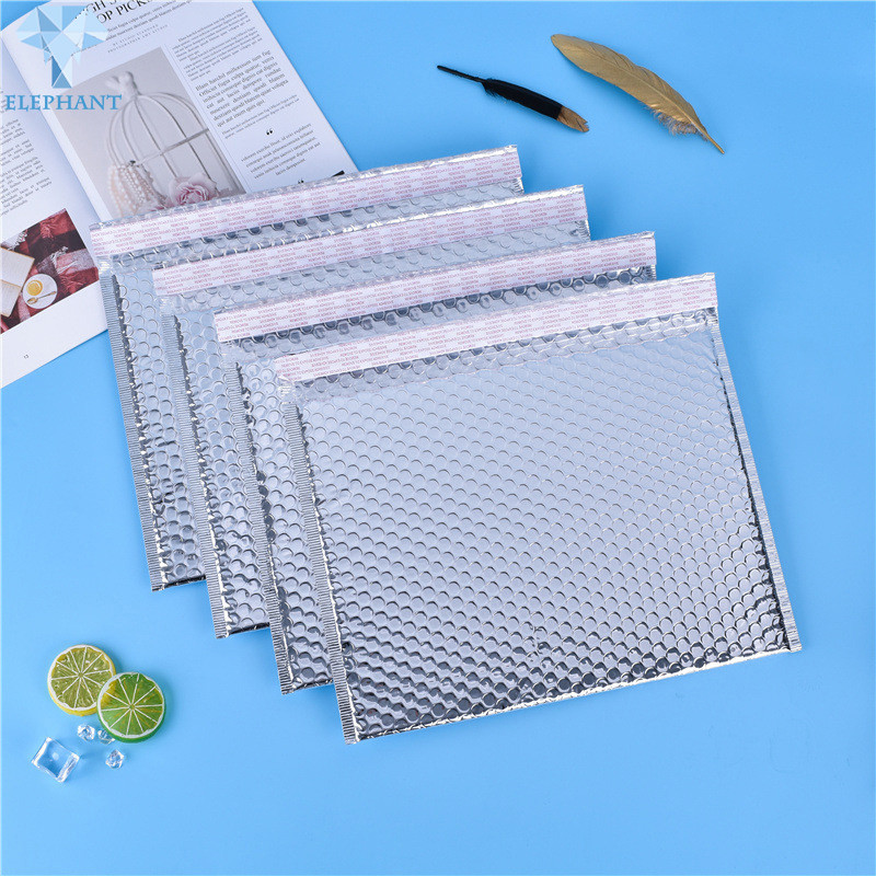 Shining Biodegradable Cosmetic Metallic Shipping Bags 6x10''