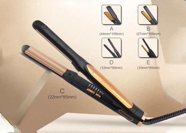 AC240V Tourmaline Plate Travel Size Hair Straightener 2 In 1 Mini ceramic flat
