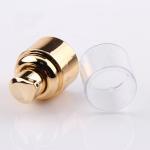 Gold Aluminum 20/410 Treatment Pump For Cosmetic Bottle