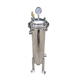 Quality SS304 316L Single Bag Water Pre Filter Housing With 10 20 40 Inch Length wholesale