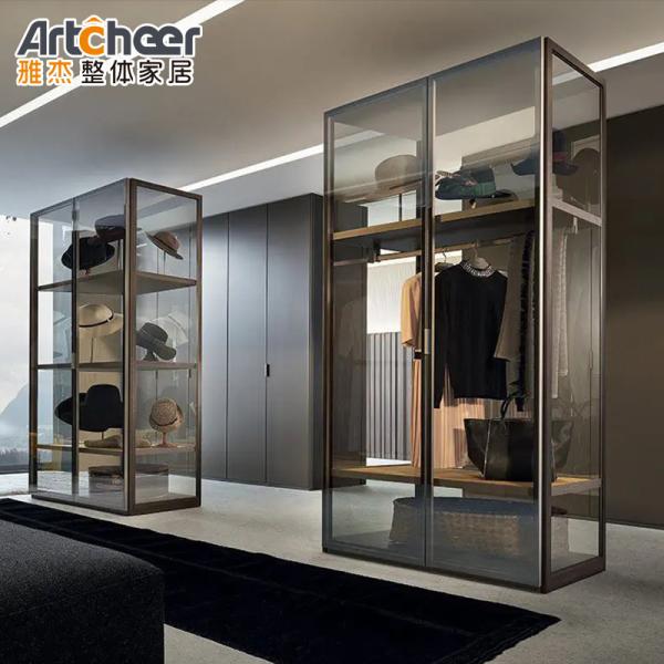 Bedroom Furniture Luxury Design Aluminium Frame Walk-in Closet System with