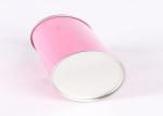 50 x 135 MM Metal Tea Tins With Lids , Pink Metal Storage Tins For Tea Packaging