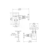 6000 Psi Instrument Manifold 200℃ 2 Way Manifold Valve 1/4 Female NPT