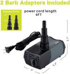 Small 585 GPH Submersible Saltwater Aquarium Pump