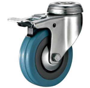 Quality Swivel Bolt Hole Caster Soft Rubber Wheels Furniture Castors wholesale