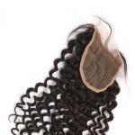 Brazilian Virgin Hair Curly Texture Top Lace Closure 4"x4" Lace Size for Black