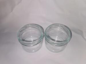 Quality High Transparent food grade Caviar glass Jar standard 8OZ 240ml With Metal Lid wholesale