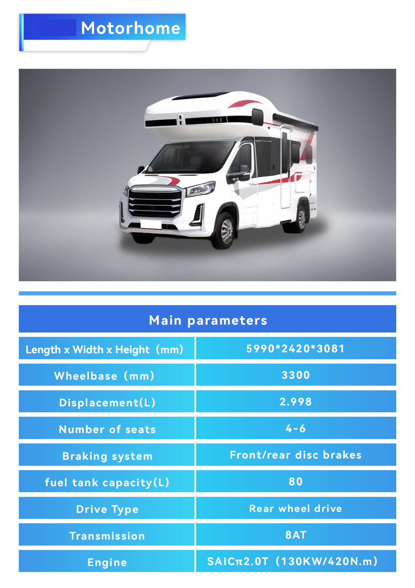 Ford Medical Direct Supply Ambulance Type 2 4x4 Van Rescue Vehicle for Patient Transport Diesel Fuel Rear Track 1704mm