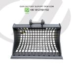 OEM 50*50 mm Mini Excavator Sieve Bucket With Cutting Edge Blades for Sale