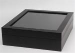 Black Square Watch Storage Box Luxury Waterproof Velvet 12 Slots 330 X 200 X