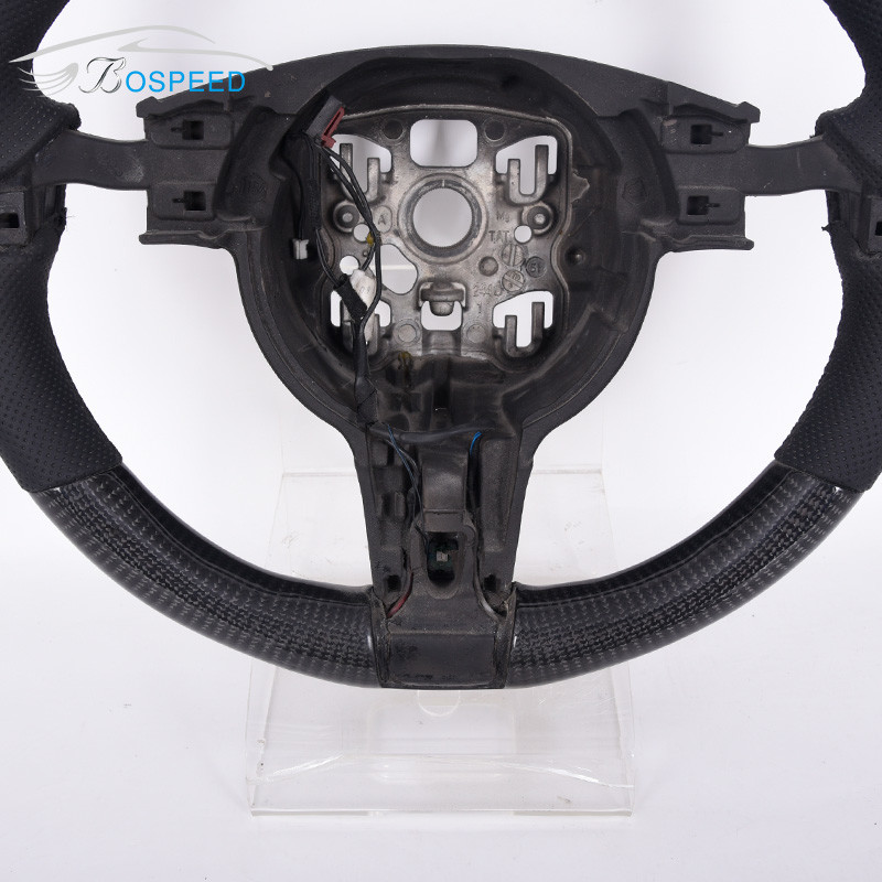 Matte Black Custom Porsche Carbon Fiber Steering Wheel 12K Twill Weave