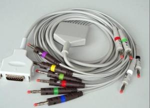 Quality Fukuda Denshi EKG Machine Cable Durable DB15M - 15pin 4.7kΩ Resistance wholesale