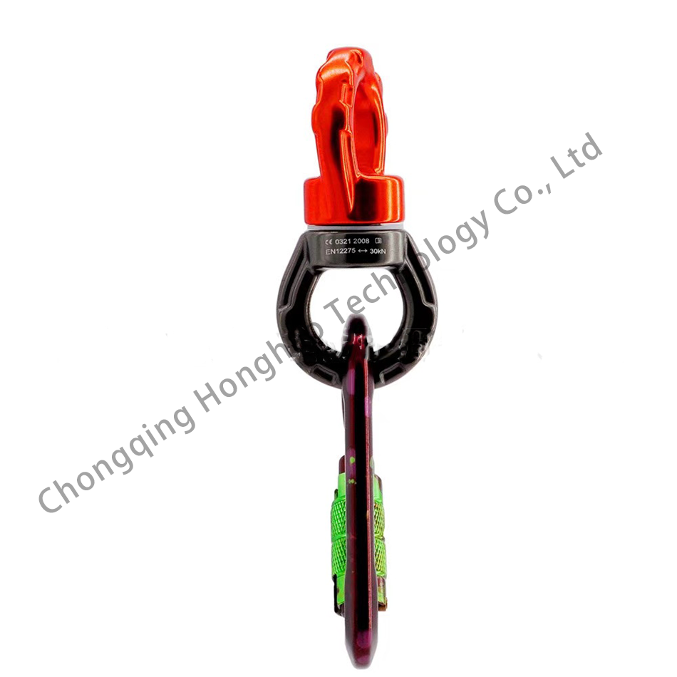 Outdoor Climbing Swivel Connector with Altitude Rotating Hook and Galvanized Finish