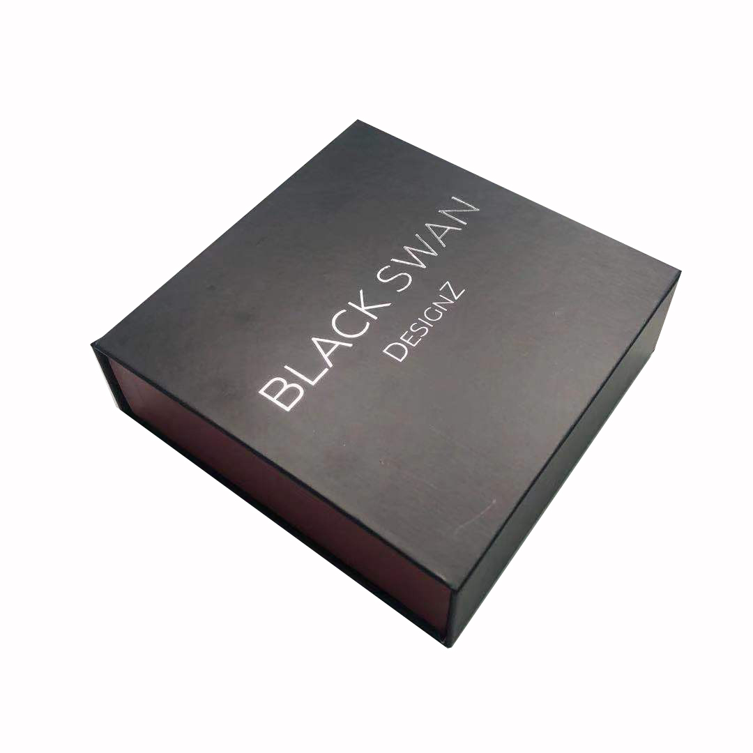 CMYK Handmade Recycled Printing Paper Magnetic Gift Box with Foam Insert For Wallet Packing