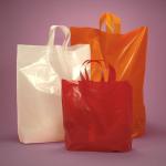 Solid Color Custom Logo Reusable Shopping Bags , Compostable Shop Carrier Bags