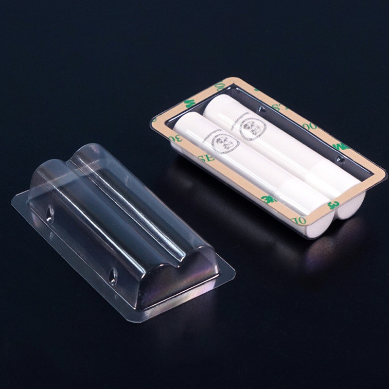 Customized Disposable PVC/PET transparent blister heat sealing lipstick tray packaging