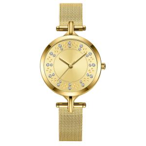 Quality 3ATM Waterproof Genuine Diamond Quartz Watch Vacuum Electroplating Skinfriendly wholesale