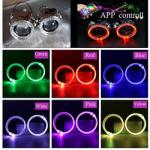 DRL RGB Halo Rings Car Interior Led Ambient Lights CCFL Angel Devil Eyes 80mm
